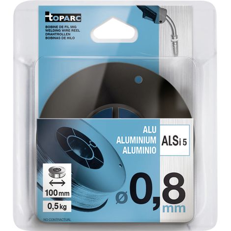 Drahtrolle Alu Ø 100 mm - Ø 0,8 mm   0.5 kg Toparc 086685
