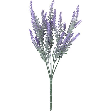 Magnifique lavande artificielle, idéale pour décorer les chambres et les rebords de fenêtres. (8 tiges) (1/4)