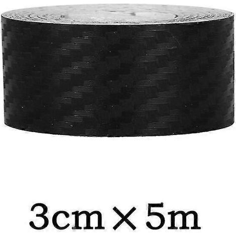 3D-Autoaufkleber aus schwarzer Carbonfaser, Rollenfolie, Auto- und Motorrad-Styling, DIY-Vinylaufkleber, Dekoration-3cmx500cm