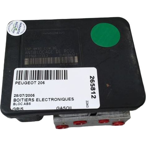 [PRODUIT D'OCCASION] Unite Hydraulique Abs PEUGEOT 206 ♻️ Ref Oe. Mk60p206 - Garantie à vie (1/4)
