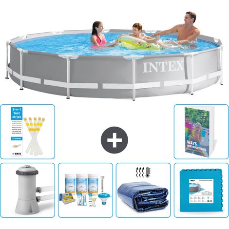 Prism Frame Pool Rund - 366x76 cm - 7-teilig S188