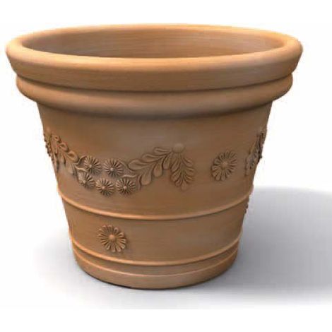 Vaso tondo per esterno   cm 100  Bianco