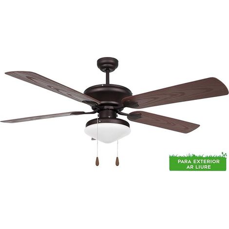 Orbegozo Deckenventilator für den Außenbereich mit Licht, 5 Flügeln, 60 W Leistung und 3 Geschwindigkeiten.