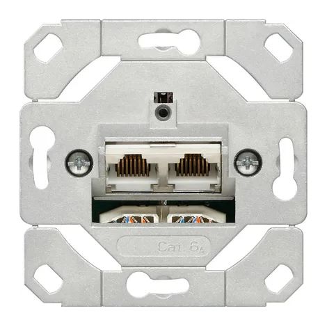 Gira Netzwerk Cat.6A 2f Einsatz [245200], 2452 00