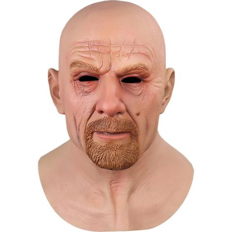 Masque vieillard Halloween latex effrayant déguisement fête accessoire tête en caoutchouc (1/5)