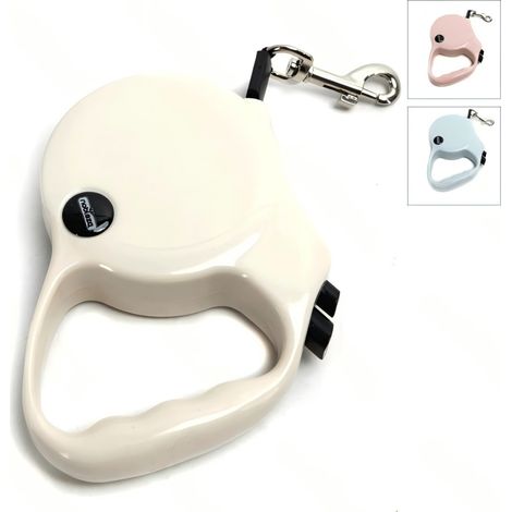 Laisse rétractable automatique pour chiens jusqu'à 25 kg, pour chiens de races moyennes et grandes. (1/4)