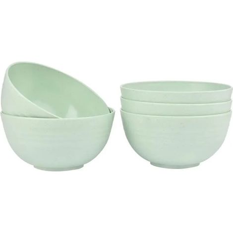 Lot de 5 bols en plastique incassables de qualité alimentaire, légers et réutilisables, pour fruits, collations, camping, enfants (1/4)