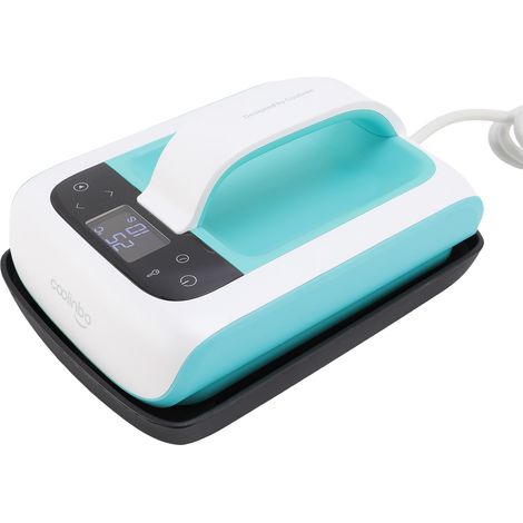 Imprimante à transfert thermique, presse à chaud portable, 7 x 4,8 pouces, température maximale 400 °F (205 °C), écran LCD, avec base antidérapante isolée. (1/5)