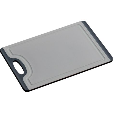 Schneidebrett Kunststoff grau Rutsch-Stopp, 29,5 x 19,5 cm