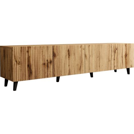 Meuble TV Remeta 103, Chêne wotan, Le nombre de portes: 4, Nombre de tiroirs: 0, 201x53x42cm (1/5)