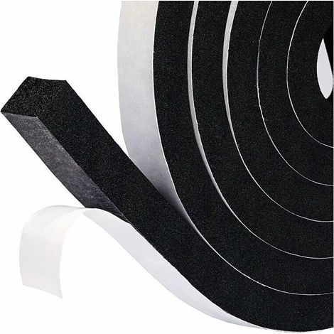 Joint adhésif en mousse caoutchouc 15mm x 8mm x 2m – Isolation acoustique et thermique – Résistant à l'humidité et aux températures extrêmes (1/5)