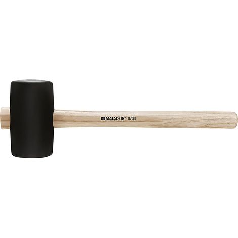 Gummihammer, DIN 5128 A, gerade, 1150 g, 140x90 m (1/3)