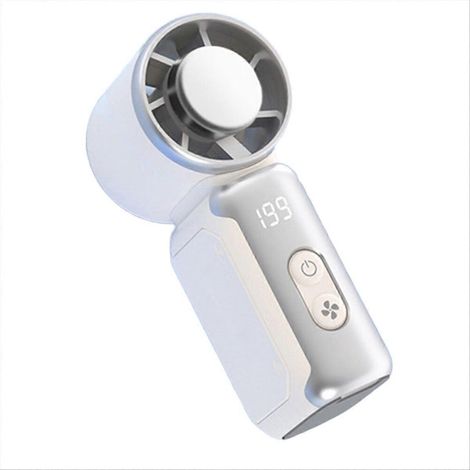 Mini-Handventilator, tragbar, 100 Geschwindigkeitsstufen, USB-aufladbar, mit Display und Hochgeschwindigkeits-Kaltkompressionsfunktion. (1/5)