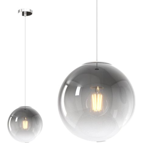 Lampadario moderno top light big eclipse 1194 cr s20 fu e27 led vetro soffiato lampada soffitto sfera globo