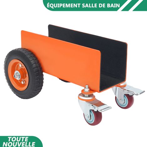 WAOBDLA 300kg/661.39lbs Charge acier allié de transporteur de panier de panier lourd avec 4 roues (1/5)