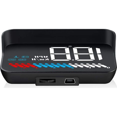 OBD2- und GPS-Anzeige, Geschwindigkeitsanzeige (MPH), 8,9 cm (3,5 Zoll) großes Head-up-Display (HUD), Tachometer, Drehzahlmesser, Alarmanlage
