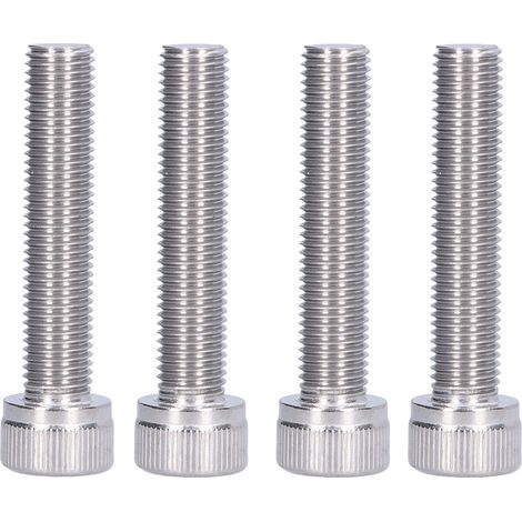 Vis à tête hexagonale en acier inoxydable - Lot de 4, M10x45, pas fin 1.25mm