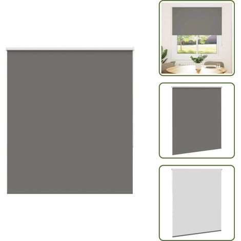 The Living Store Verdunkelungsrollo Grau 125x175cm Stoffbreite 121,6cm Polyester - Fensterrollos (1/5)