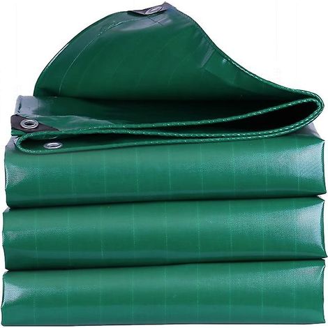 Bâche imperméable en toile verte - Housse robuste 3x3m pour camion, mobilier de jardin et abri (1/5)
