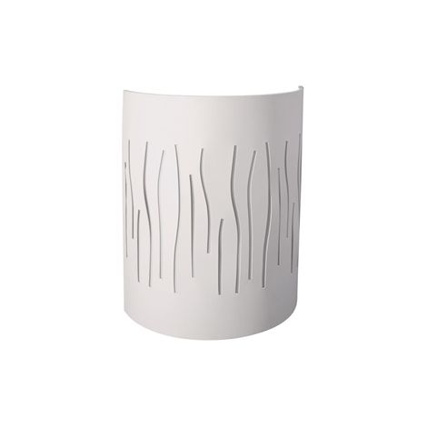Kelsy Kelsy - Applique curva in metallo bianco con decorazione a righe