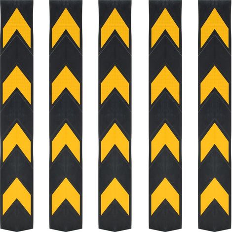 Reflective Corner Guards 5 pcs Rubber 80 cm vidaXL