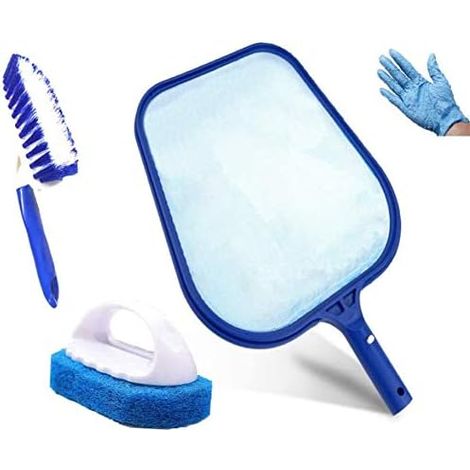 Kit De Nettoyage Spa, Skimmer Piscine Avec Brosse Pour Pataugeoire, Tampon à Récurer, Gants pour Bassin Jardin Spa Fontaine Réservoir Poissons - (1/5)