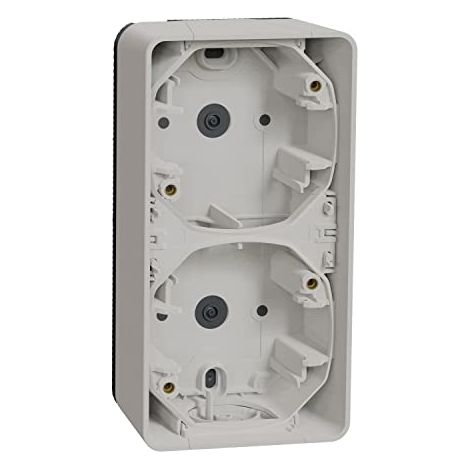 PARETE ELETTRICA SCHNEIDER39912 SCATOLA VERTICALE BIANCA A DOPPIA SUPERFICIE (1/4)