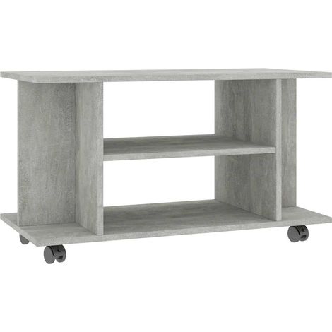 vidaXL Mobile TV con Ruote Grigio Cemento 80x40x45 cm in (1/5)