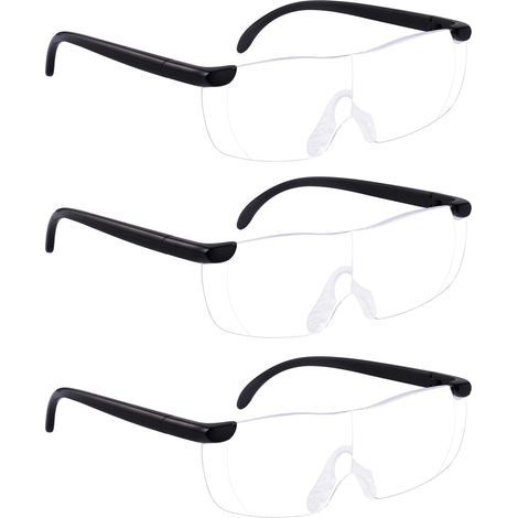 Loupes grossissantes 300 % (lot de 3) - Mains libres - Idéales pour le bricolage, la couture, la lecture et les travaux de précision (1/5)