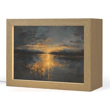 LAMPADA DA TAVOLO Riflesso dorato sull'acqua 20x15 cm