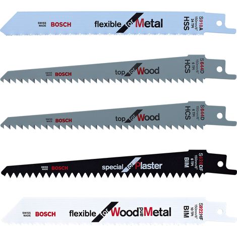 Bosch Home and GardenKeo 5-pack saw blade set for wood/metal/plasterboardF016800307150 mm Suitable for Bosch Garden saw Keo