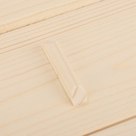Grille d'aération rectangulaire en bois pour sauna et hammam (1/5)