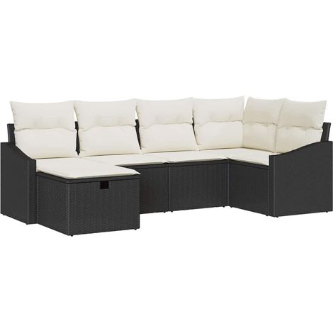 Maison Exclusive - Sofa Set mit Kissen 7 pcs Poly-Rattan