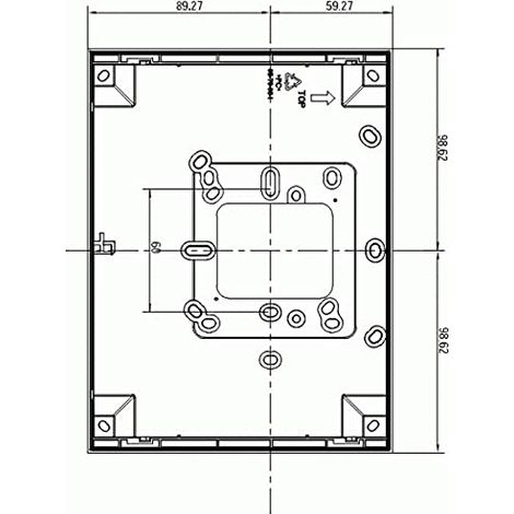 Boîtier de montage busch-jaeger 42381s-w-03 surface monté 16x18 cm