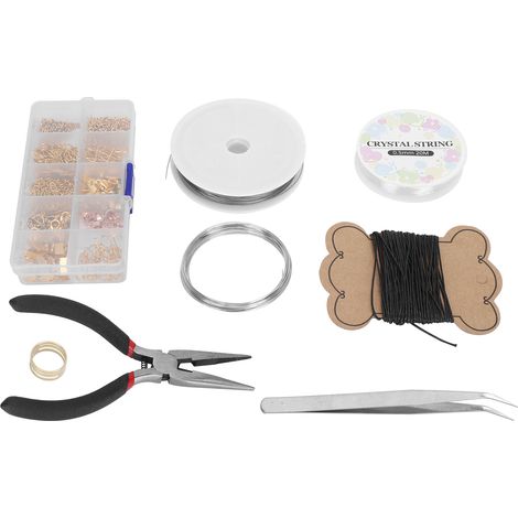 Jewelry Making Tool Kit Earring Crafts DIY Lobster Clasp Jump Ring Accessory Set (1/5)