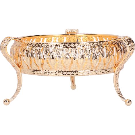 Plateau à fruits rond en métal, multifonctionnel, pour présenter des collations, des petits bijoux et autres objets de décoration. (1/5)