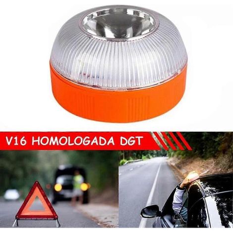 Lampe de détresse pour voiture V16, gyrophare rechargeable USB, feu de signalisation clignotant à LED.