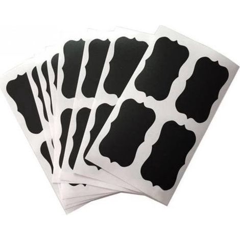 Étiquettes autocollantes pour cuisine - Étiquettes tableau noir - 36 pièces - Autocollants ardoise (1/3)