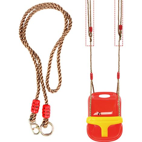 1 paire de rallonges de corde réglables pour balançoire d'extérieur pour enfants (1/5)