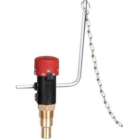 Régulateur de tirage raccord DN 20 (3/4) male doigt de gant lg 77 mm