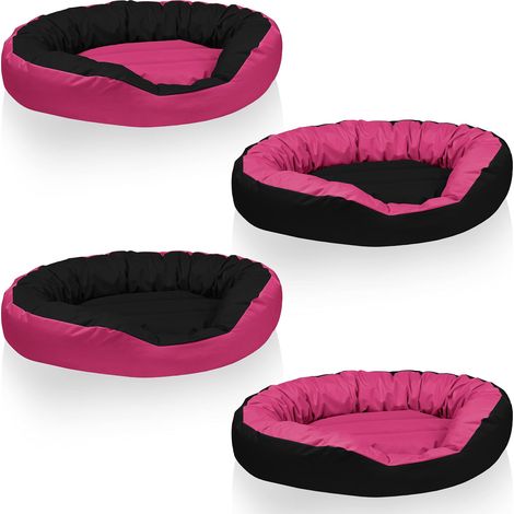4en1, Rose/Noir, XL 85x70 cm, Panier Corbeille, Coussin de Chien (1/5)