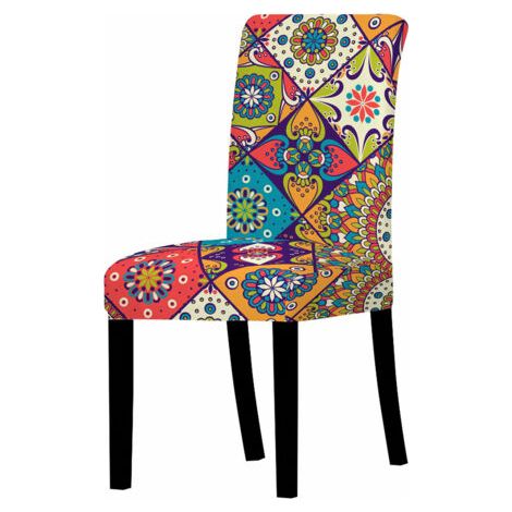 Housse de Chaise de Salle à Manger Lot de 2, Housses de Protection de Chaise Imprimées Patchwork Stretch Amovibles Élastiques Universelles pour la Maison, Hôtel (Coutures à Carreaux, 2 pièces) (1/4)