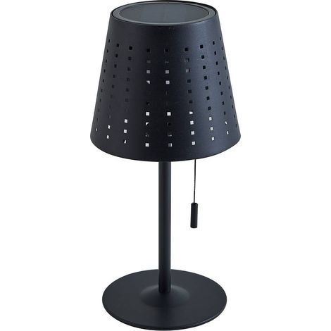 Lindby Lámparas solares 'Hilario' en Negro de Metal