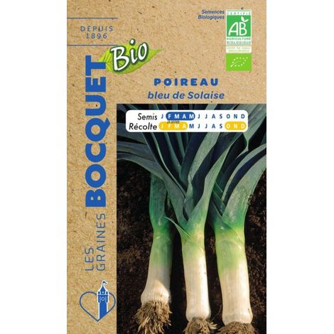 Poireau Bleu de solaise Bio- certifié ECOCERT FR-BIO-01 - 2g
