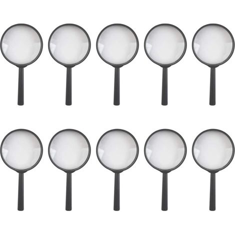 Lot de 10 mini loupes pour enfants 5X, loupes portables en plastique pour enfants, ensemble de jouets pour activités en classe, petit enquêteur