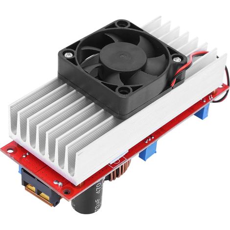 Module d'Alimentation DC-DC 1500W, Convertisseur Boost Constant 10-60V à 12-97V, 30A, pour Charge Solaire LED, avec Ventilateur (1/5)