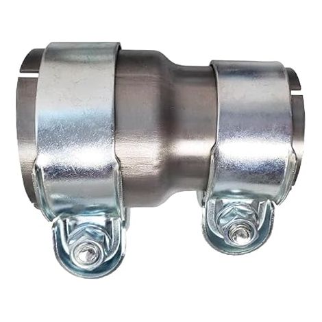Pipe Connector Exhaust Clamp 51mm to 55mm Reducer Strip Exhaust Pipe Stainless Steel Clamp Double Exhaust Sleeve Fitting (1/5)