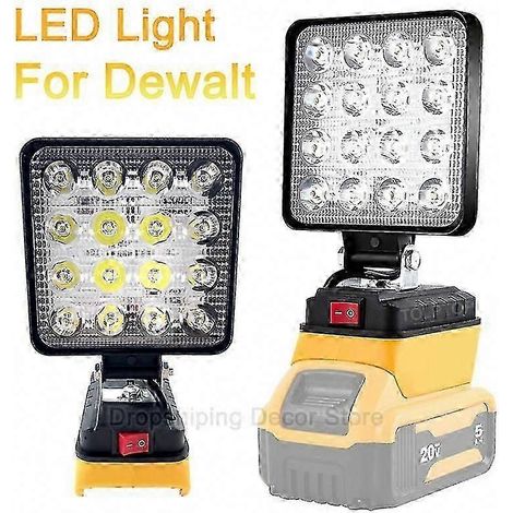 Projecteur de travail LED Dewalt 18V/20V, portable, pour le camping, les activités de plein air et les situations d'urgence (1/5)