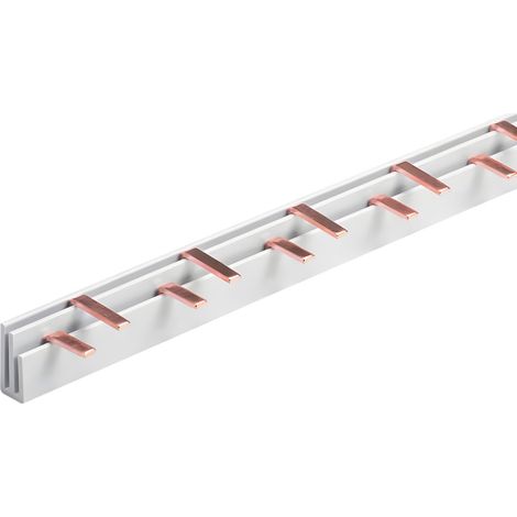 Pettine di Distribuzione Busbar Modulari 1P+N-LE, 54 PIN, Sezione PIN 10mm², Distanza tra PIN 17,8mm, Larghezza PIN 4mm, Altezza PIN 11,5mm, Lunghezza Totale 1000mm, 63A IP20