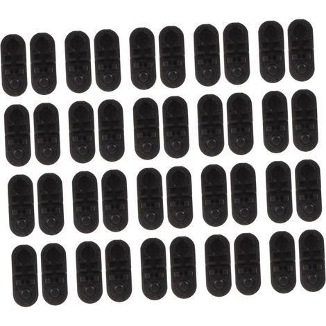 Lot de 25 clips fixation en plastique noir pour stores verticaux et enrouleurs, faciles à utiliser, (1/5)